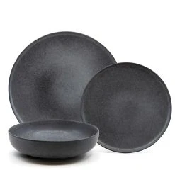 Salt & Pepper Salt & Pepper Hue 12 Piece Dinner Set Black