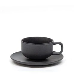 Salt & Pepper Salt & Pepper Hue Teacup & Saucer Black