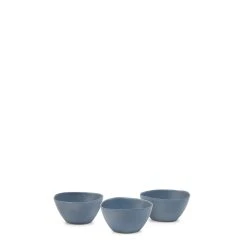 Salt & Pepper Salt & Pepper Arcata Set Of 3 Bowl 12cm Blue