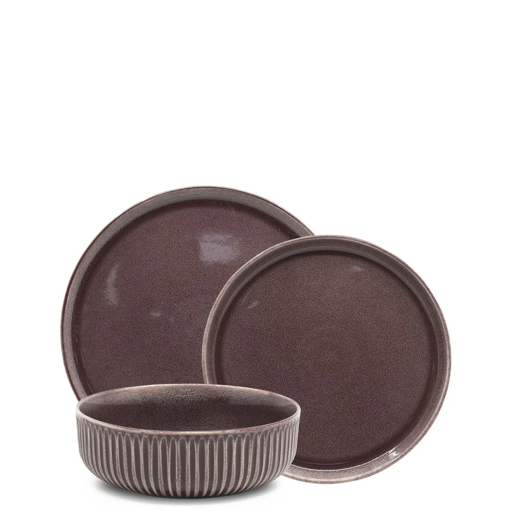 Salt & Pepper Salt & Pepper Amana 12 Piece Dinner Set Wine