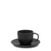 Salt & Pepper Salt & Pepper Plisset Teacup & Saucer 260ml Black
