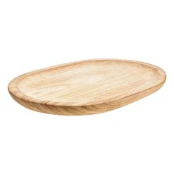 Ambrosia Rustic Paulownia Wood Oval Serving Tray 50 X 38cm Brown