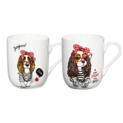 Ambrosia Duo New Bone China Mug 335ml Set Of 2 Dogs