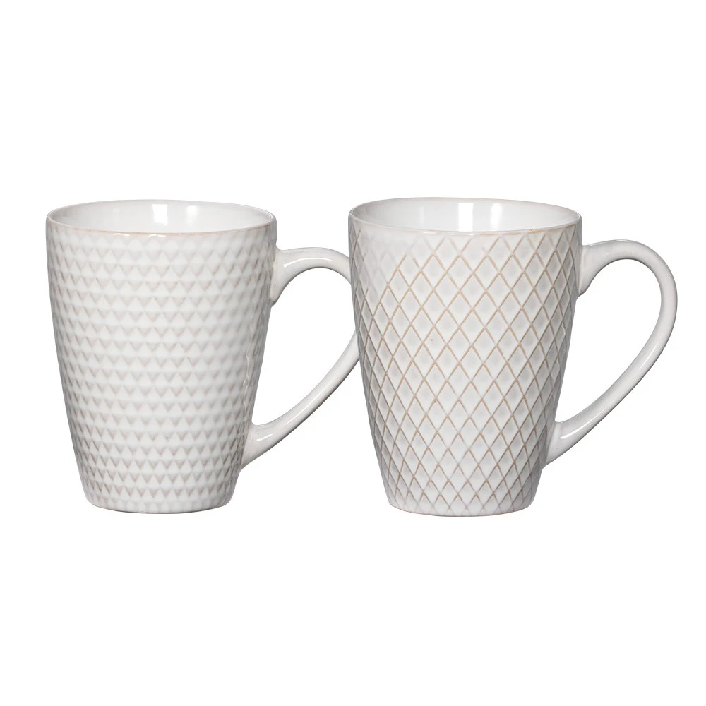 Ambrosia Quad Stoneware Mug 350ml Set Of 4 White - Image 2