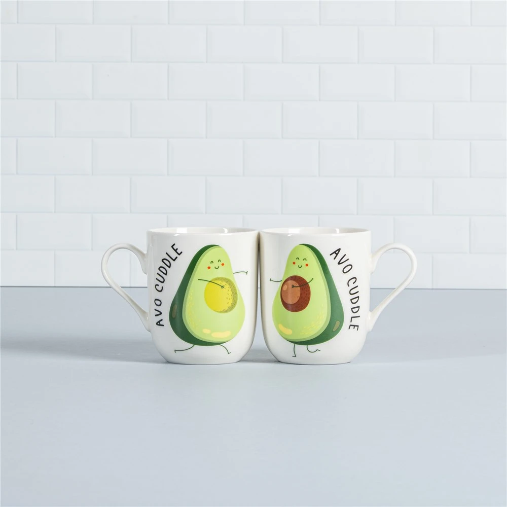 Ambrosia Duo Set Of 2 New Bone China Mug 335ml Avo Cuddle - Image 2