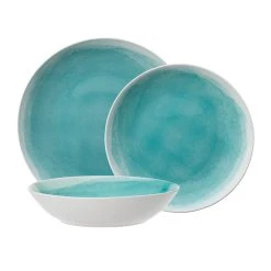 Ambrosia Bree 12 Piece Dinner Set Teal