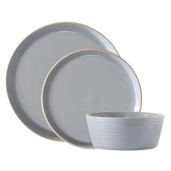 Ambrosia Rye 12 Piece Dinner Set Steel