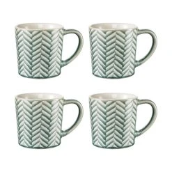 Ambrosia Quad Set Of 4 Mugs 410ml Chevron