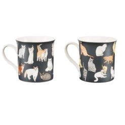Ambrosia Duo Set Of 2 Mugs 310ml Cat