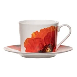 Ashdene Red Poppies Cup & Saucer 250ml
