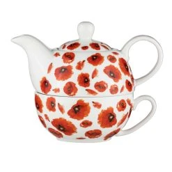 Ashdene Red Poppies Tea For One
