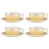 Ashdene Parisienne Pearl 4 Piece Cup & Saucer Set Buttermilk