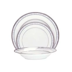 Noritake Hampshire 12 Piece Dinner Set Platinum