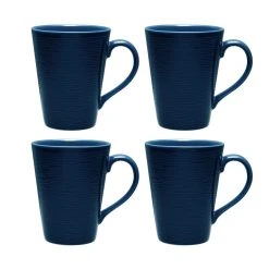 Noritake Navy On Navy Swirl Mug Set Of 4