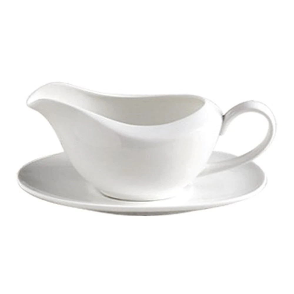 Alex Liddy Aquis Fine Bone China Gravy Boat With Saucer - Image 3