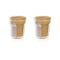 Baccarat Barista Facet Double Wall Latte Glass 236ml Set Of 2