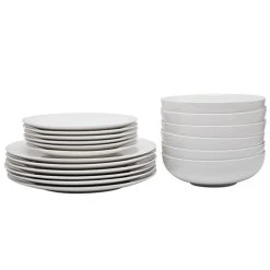 Alex Liddy Modern White Coupe 18 Piece Dinner Set