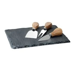 Alex Liddy Slate & Co Serving Board 24cm With 3 Knives