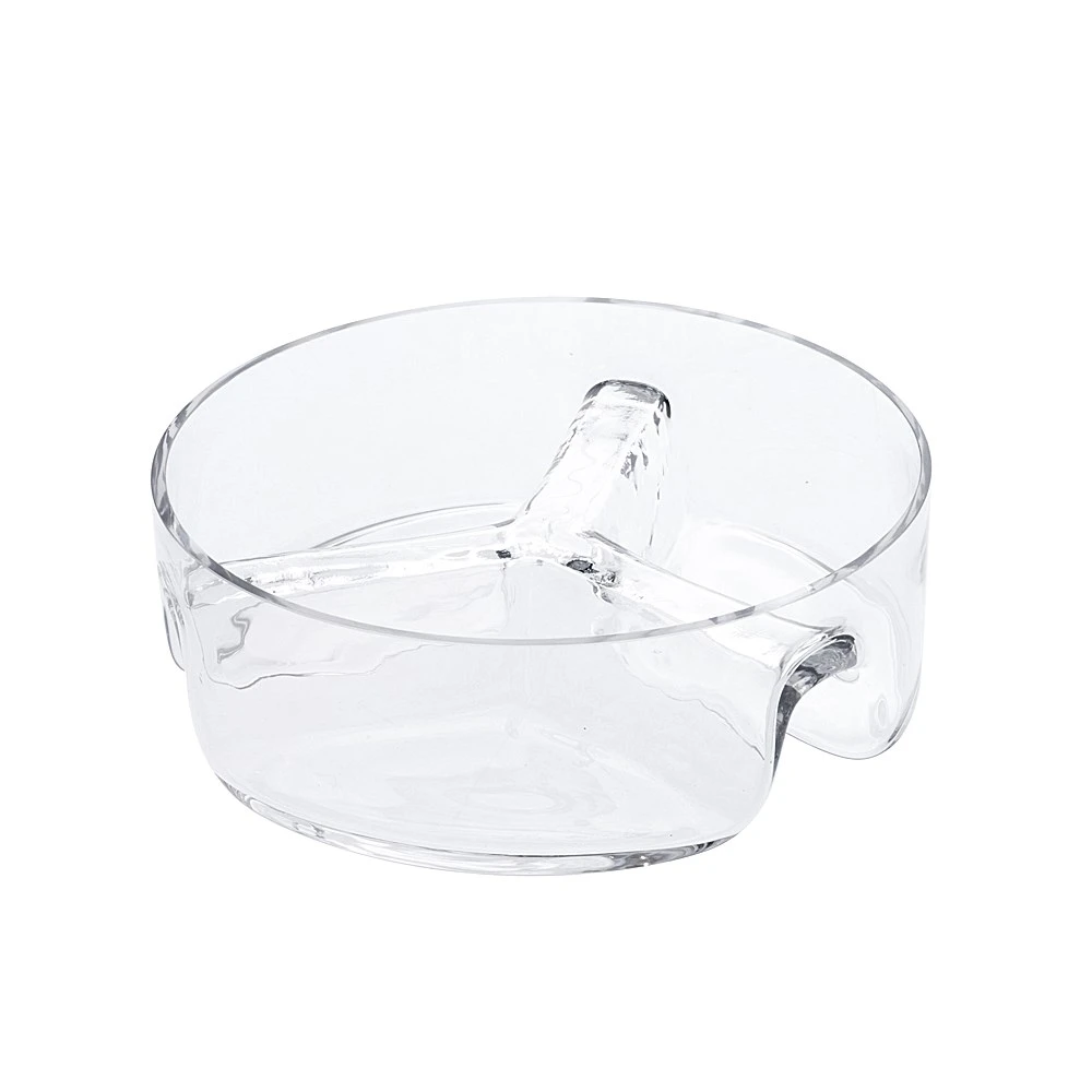 Alex Liddy Slate & Co Round Glass Divided Serving Dish 23cm