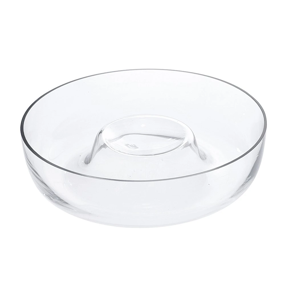 Alex Liddy Slate & Co Round Glass Chip & Dip Bowl 28cm - Image 2