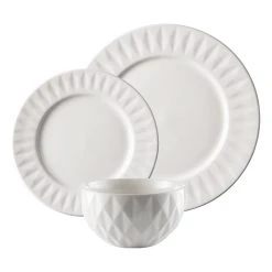 Alex Liddy Diamond Dinner Set 18 Piece White