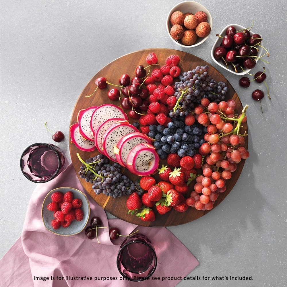 Alex Liddy Sierra Round Acacia Lazy Susan Serving Board 40cm - Image 2