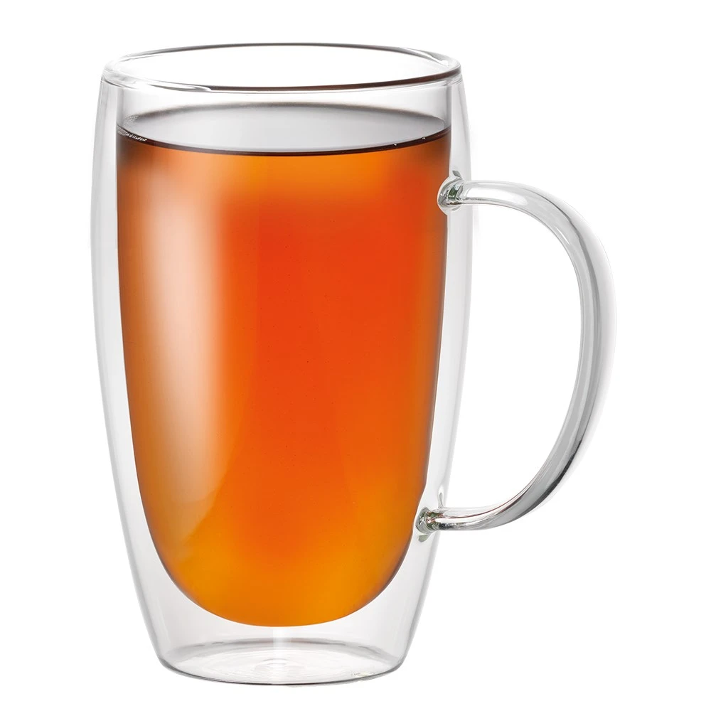 Baccarat Barista Café Set Of 4 Double Wall Handle Thermal Glass Tumblers 450ml - Image 2