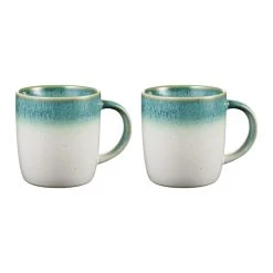 Alex Liddy Portland Set Of 2 Mugs 380ml Green