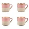 Alex Liddy Lara Set Of 4 Mugs 440ml Pink