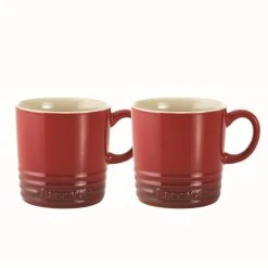 Baccarat Le Connoisseur Set Of 2 Mugs 350ml Red