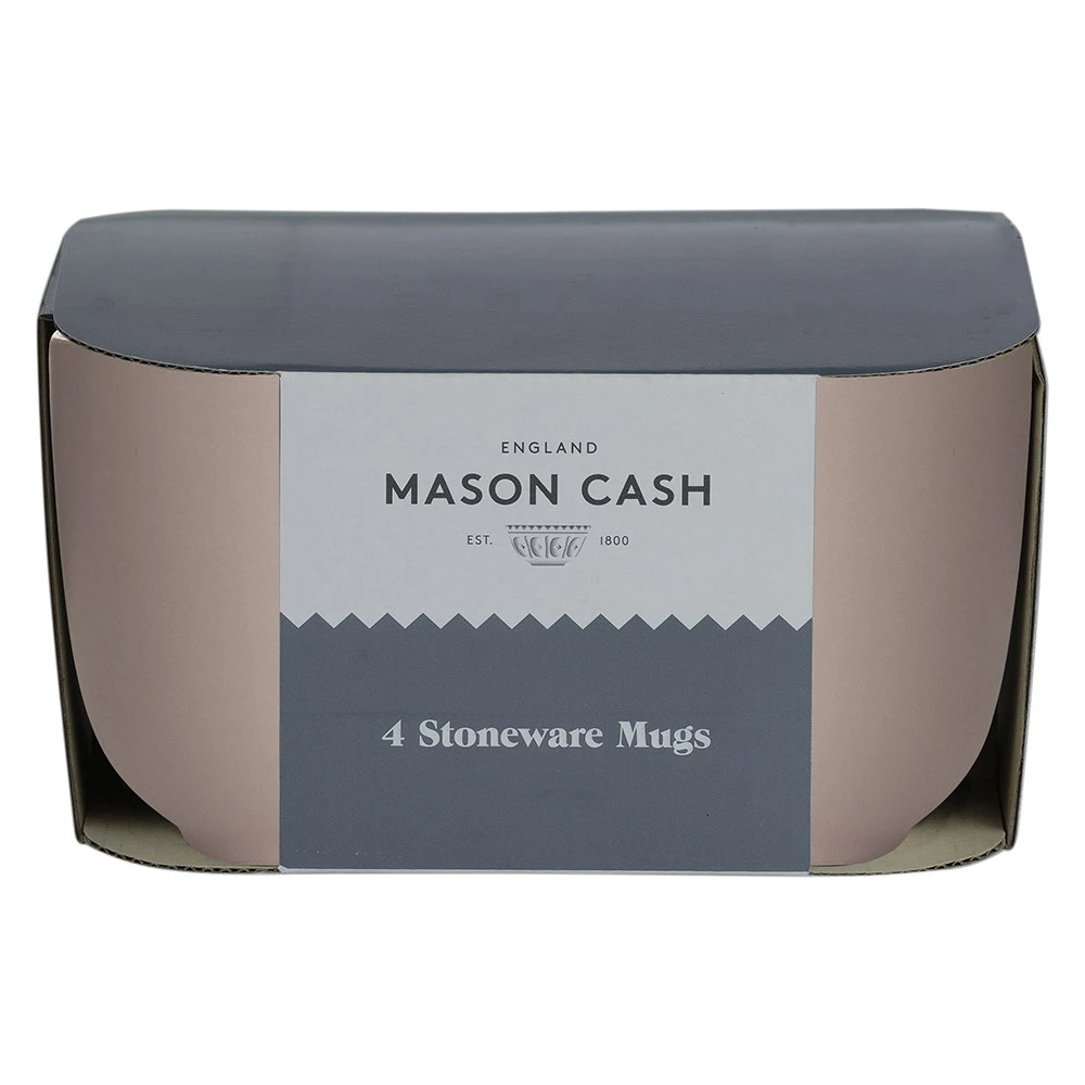 Mason Cash Classic Collection Stoneware Set Of 4 Mugs Pink - Image 2