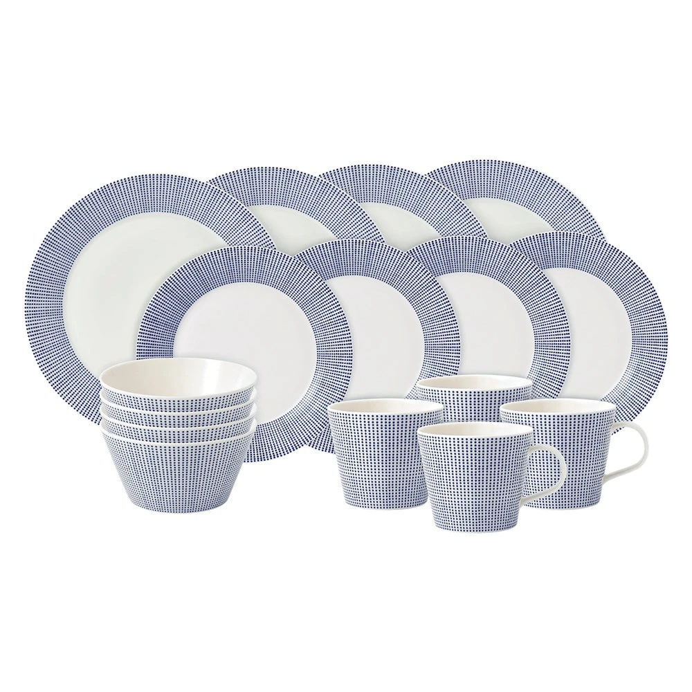Royal Doulton Pacific 16 Piece Dinner Set Dots